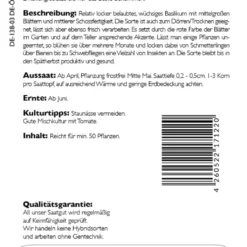 Basilico Rosso Bio - Rosara