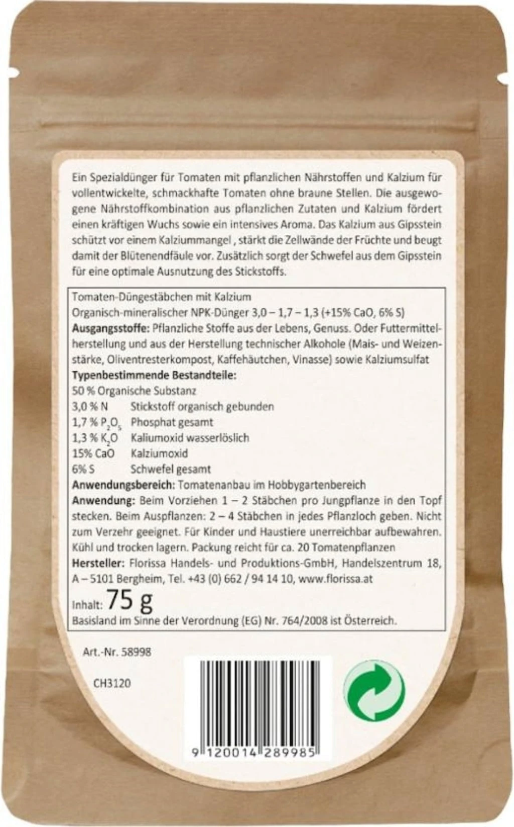 Fertilizzante Bio In Stick Per Pomodori, 75 G 1 Fertilizzante Bio In Stick Per Pomodori, 75 G