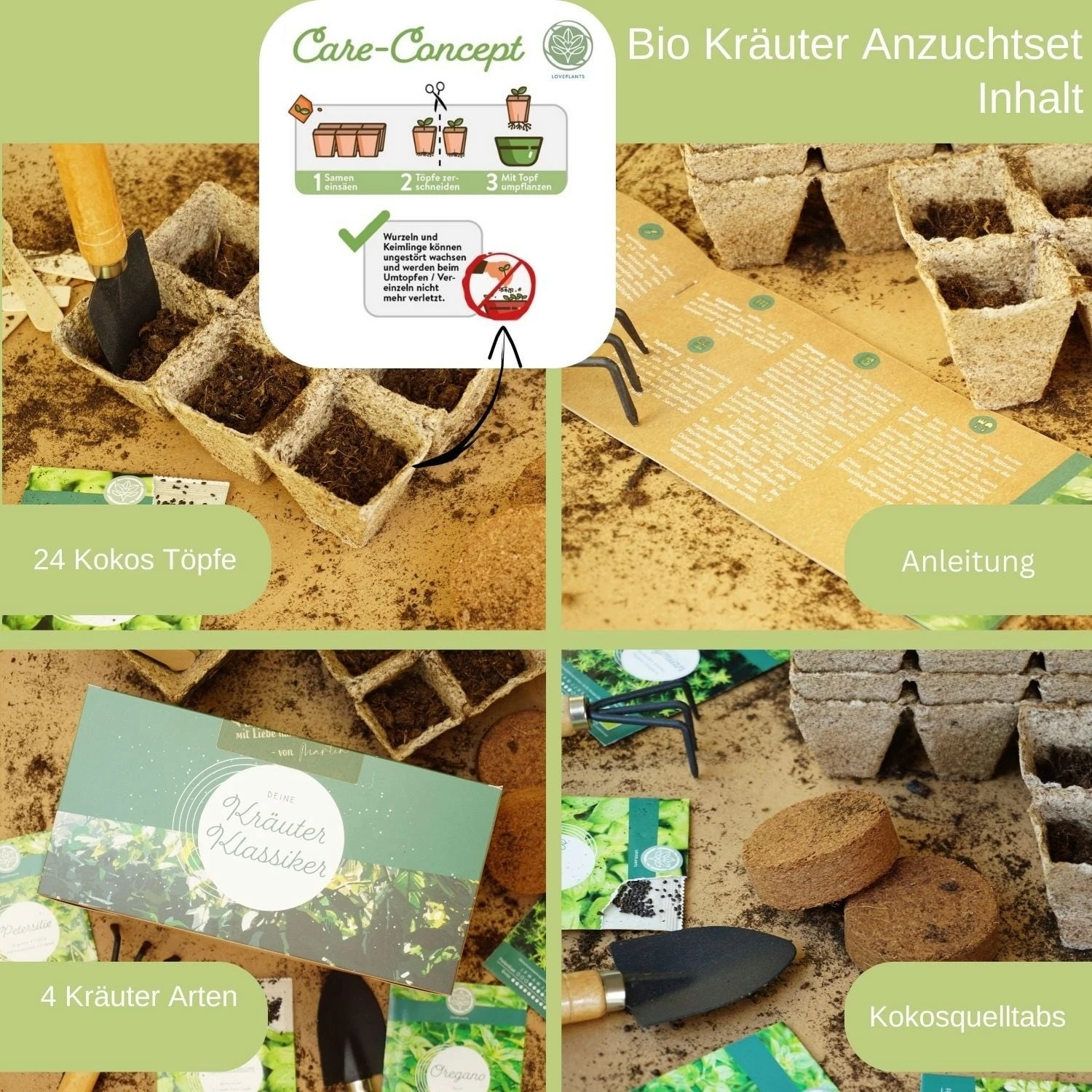 Set Bio Per Coltivazione - Erbe Aromatiche 1 Set Bio Per Coltivazione - Erbe Aromatiche