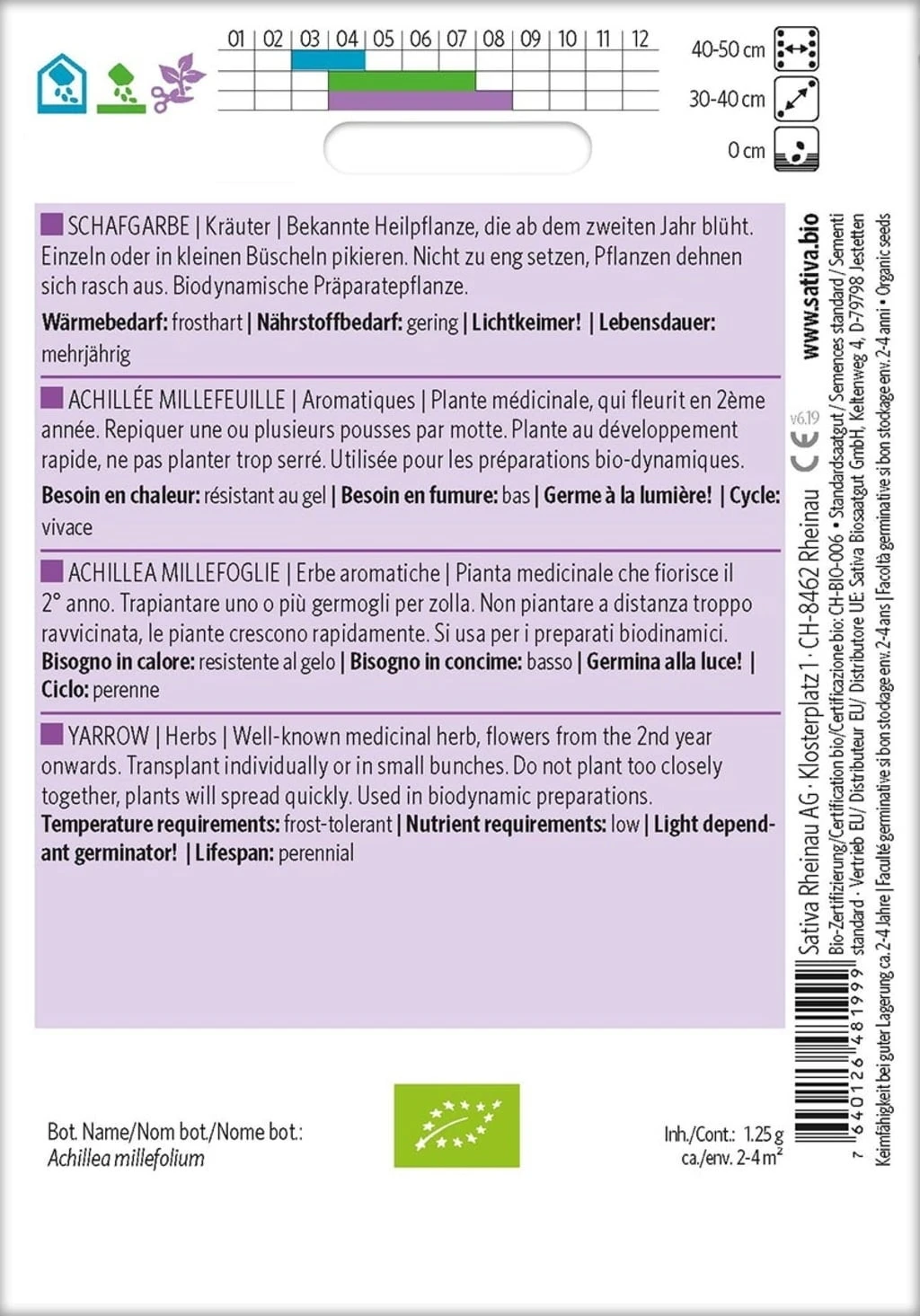 Erbe Aromatiche - Achillea Millefoglie Bio 2 Erbe Aromatiche - Achillea Millefoglie Bio - immagine 2